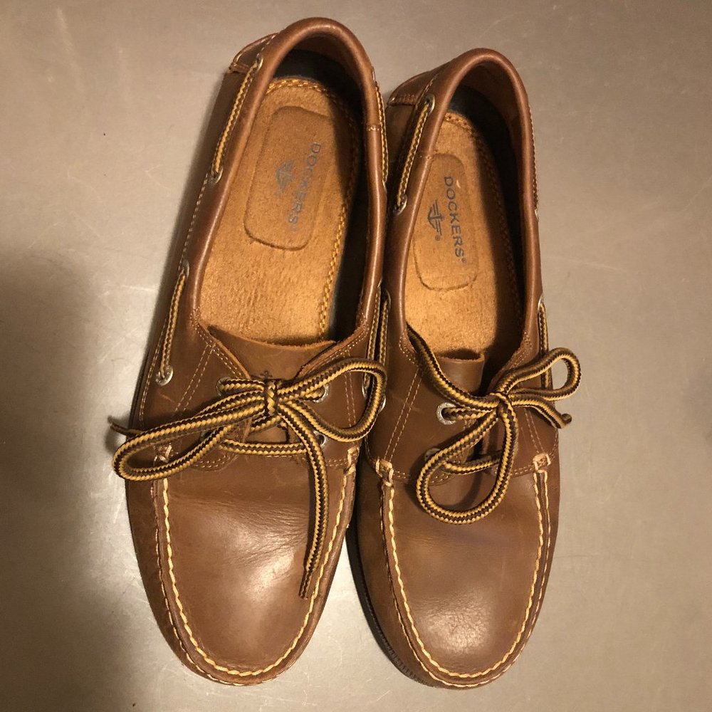 Dockers Brown Leather Boat Shoes